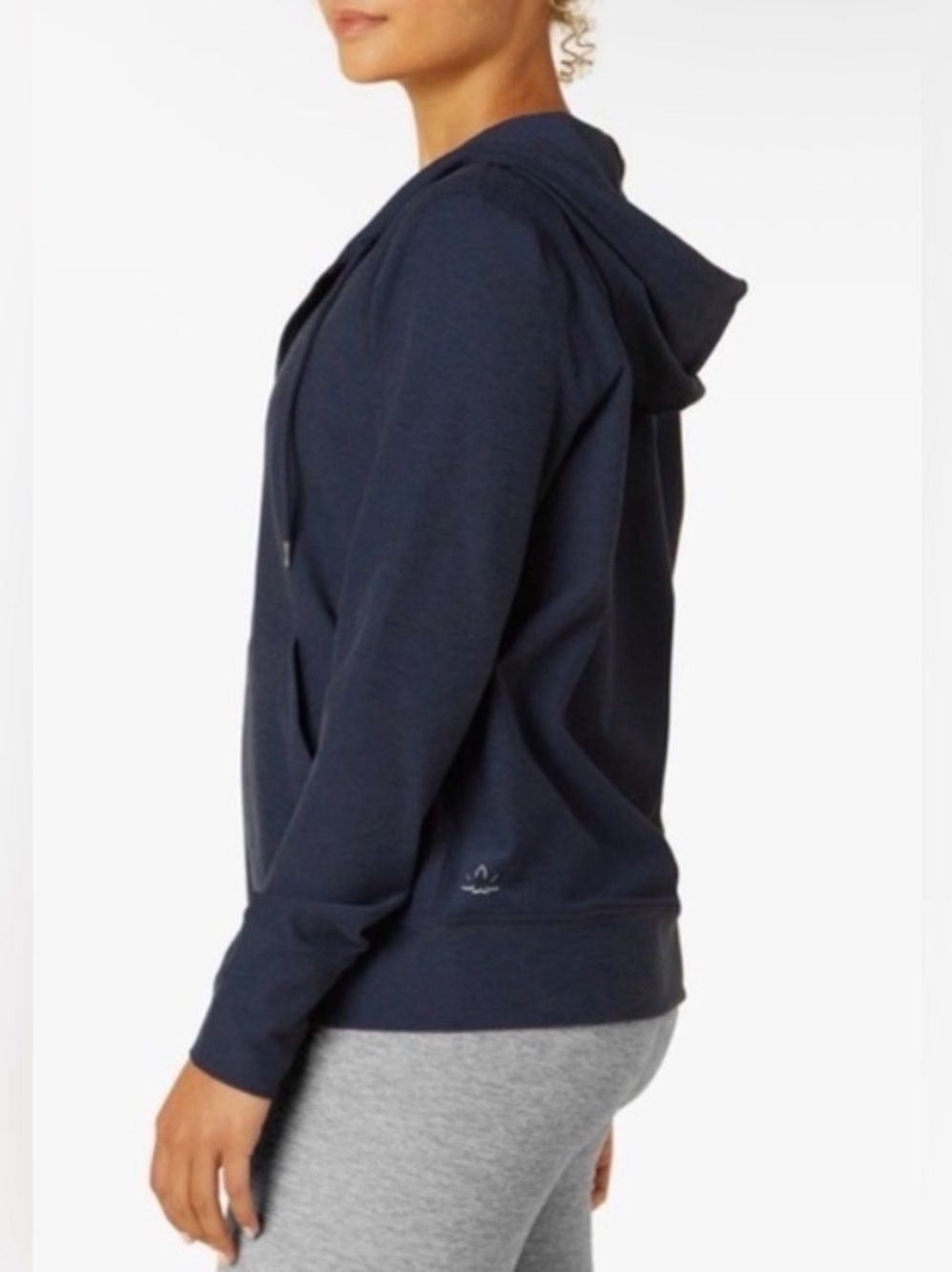 Beyond yoga navy spacedye everyday hoodie fullzip up